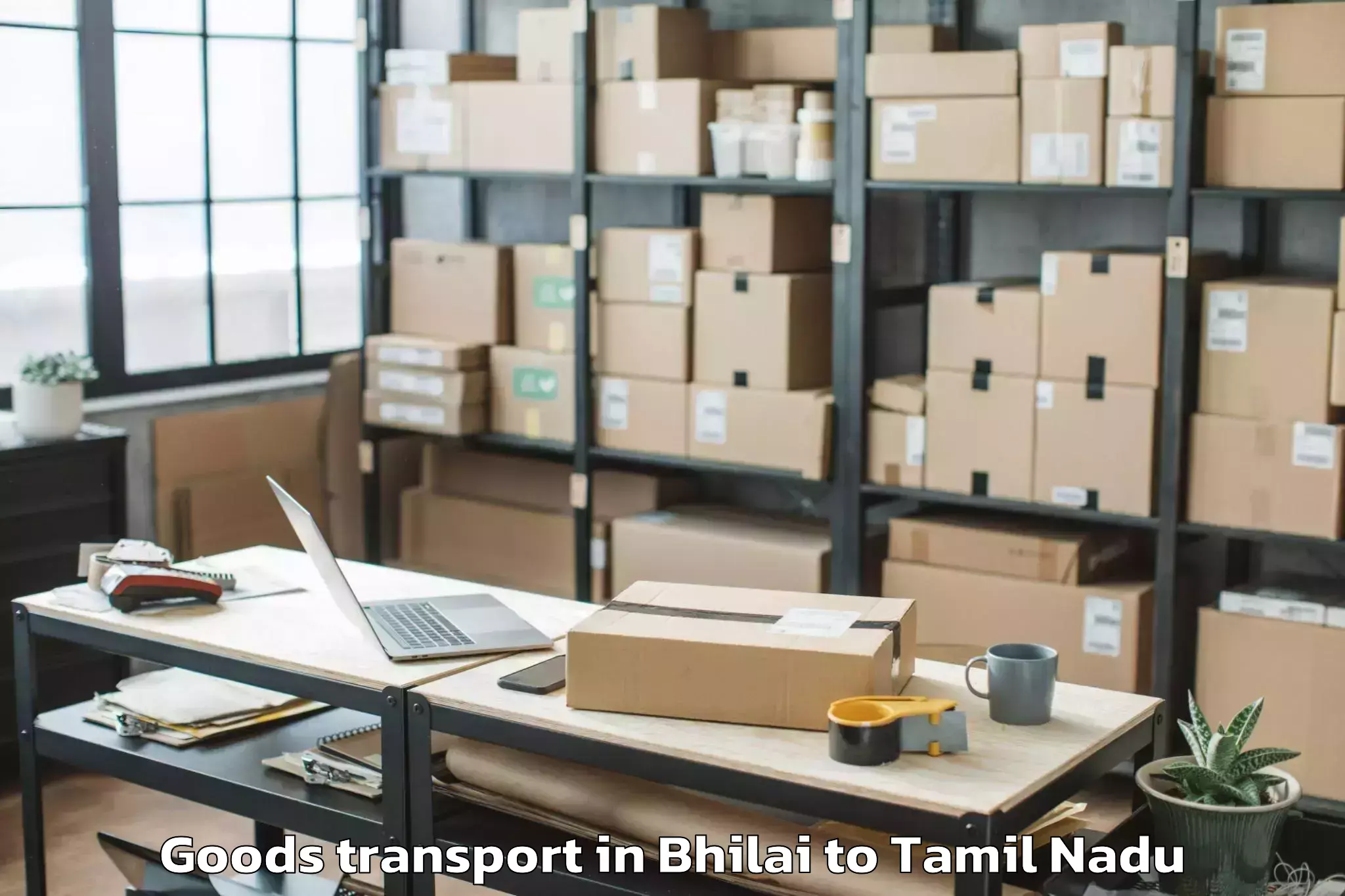 Easy Bhilai to Vanur Goods Transport Booking